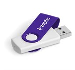 Axis Gyro White Flash Drive - 32GB Purple