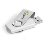 Axis Gyro White Flash Drive - 32GB Silver