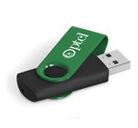 Axis Gyro Black Flash Drive - 4GB Green