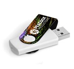 Axis Gyro White Flash Drive - 4GB Black