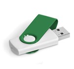 Axis Gyro White Flash Drive - 4GB Green