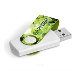 Axis Gyro White Flash Drive - 4GB Lime