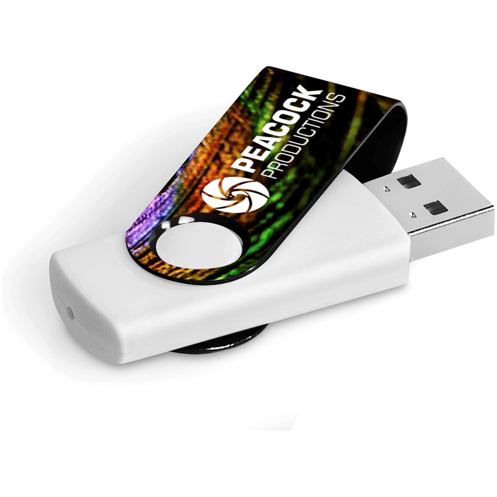 Axis Gyro White Flash Drive - 4GB