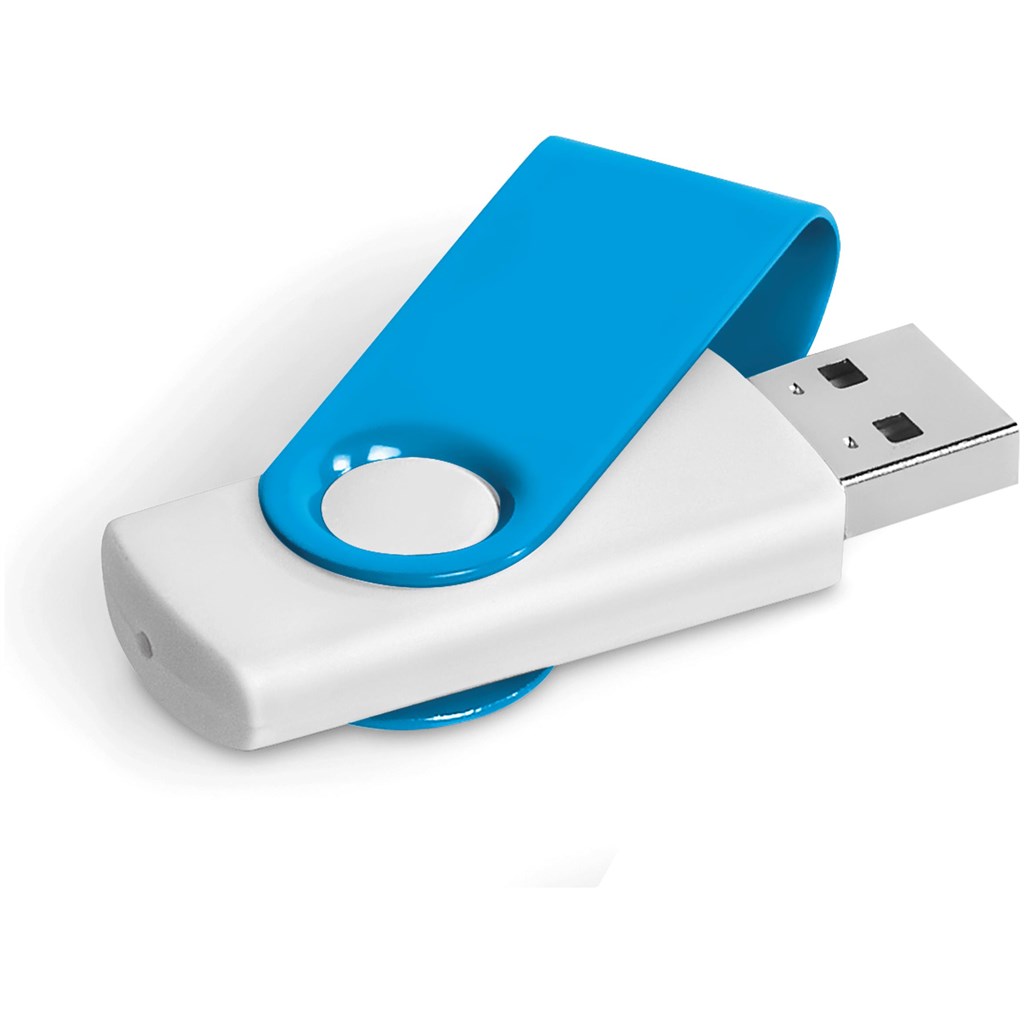 Axis Gyro White Flash Drive - 4GB