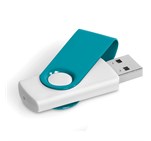 Axis Gyro White Flash Drive - 4GB Turquoise