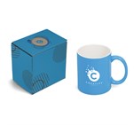 Omega Mug in Bianca Custom Gift Box Cyan