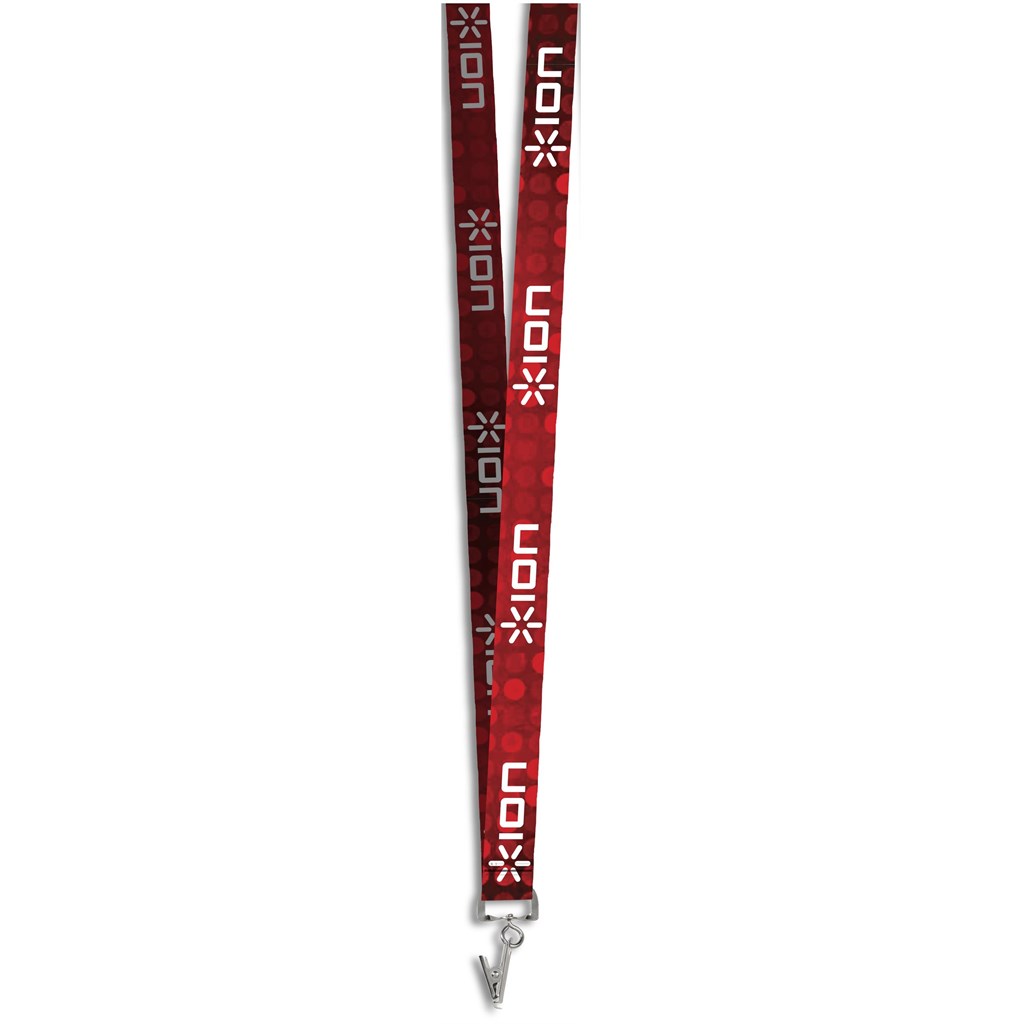 Crocodile Clip Double-Sided Sublimation Satin Lanyard