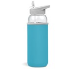 Kooshty Sipper Neo Glass Water Bottle – 850ml Cyan