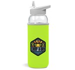 Kooshty Sipper Neo Glass Water Bottle – 850ml Lime