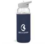 Kooshty Sipper Neo Glass Water Bottle – 850ml Navy