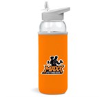 Kooshty Sipper Neo Glass Water Bottle – 850ml Orange