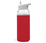 Kooshty Sipper Neo Glass Water Bottle – 850ml Red