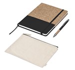 Okiyo Denki Cork Notebook & Pen Set GF-OK-1082-B_GF-OK-1082-B-NO-LOGO