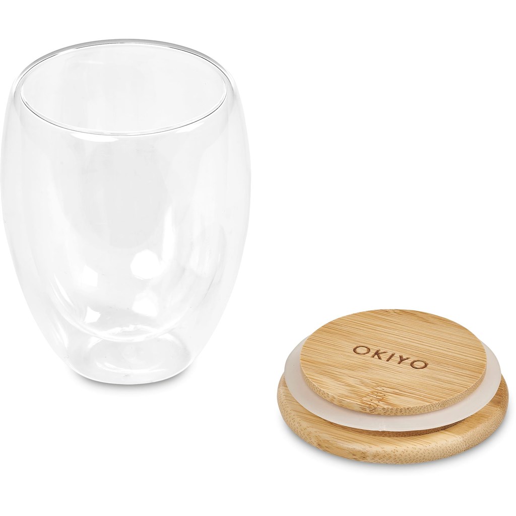 Okiyo Moco Double-Wall Glass Cup Duo Set