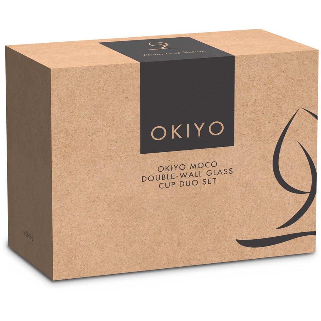 Okiyo Moco Double-Wall Glass Cup Duo Set