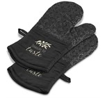 Serendipio Tanoreen Oven Glove Pair in Gift Box Black