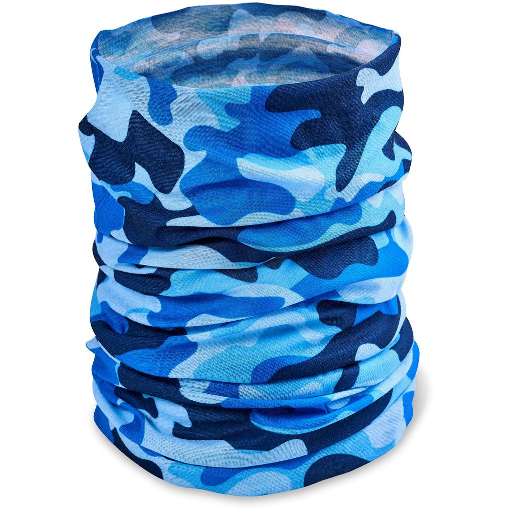 Kids Camo Flexi Tubular Bandana - Blue