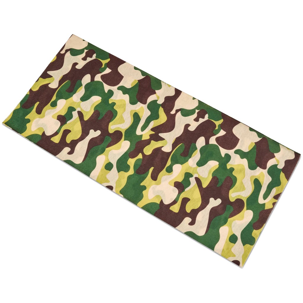 Kids Camo Flexi Tubular Bandana - Green