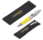 Altitude Turbo Tide Ball Pen in Felt Pouch Yellow