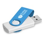 Altitude Axis Gyro White Flash Drive - 8GB Cyan