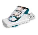 Altitude Axis Gyro White Flash Drive - 8GB Turquoise