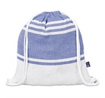 US Basic Santa Cruz Cotton-Rich Beach Towel & Drawstring Bag Blue