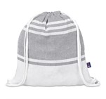 US Basic Santa Cruz Cotton-Rich Beach Towel & Drawstring Bag Grey