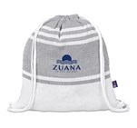 US Basic Santa Cruz Cotton-Rich Beach Towel & Drawstring Bag Grey