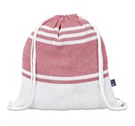 US Basic Santa Cruz Cotton-Rich Beach Towel & Drawstring Bag Red