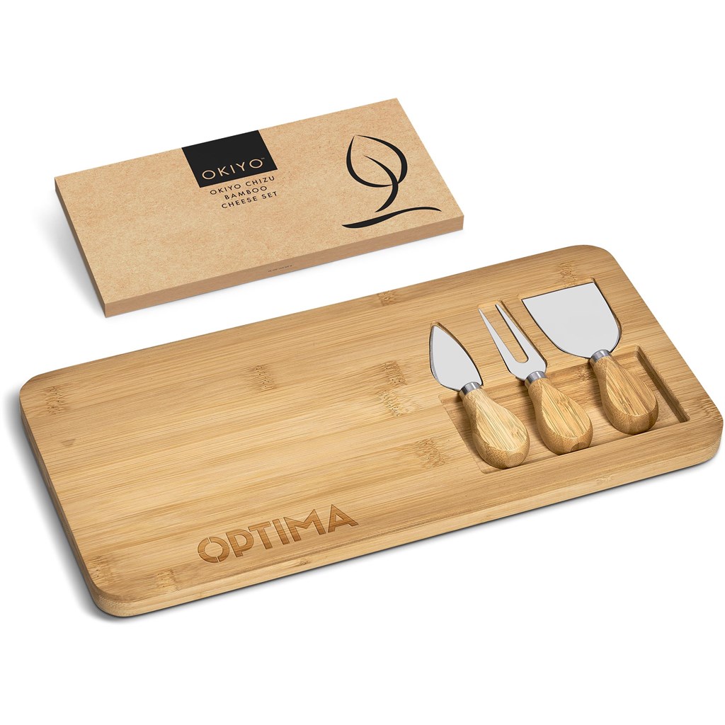 Okiyo Chizu Bamboo Cheese Board Set