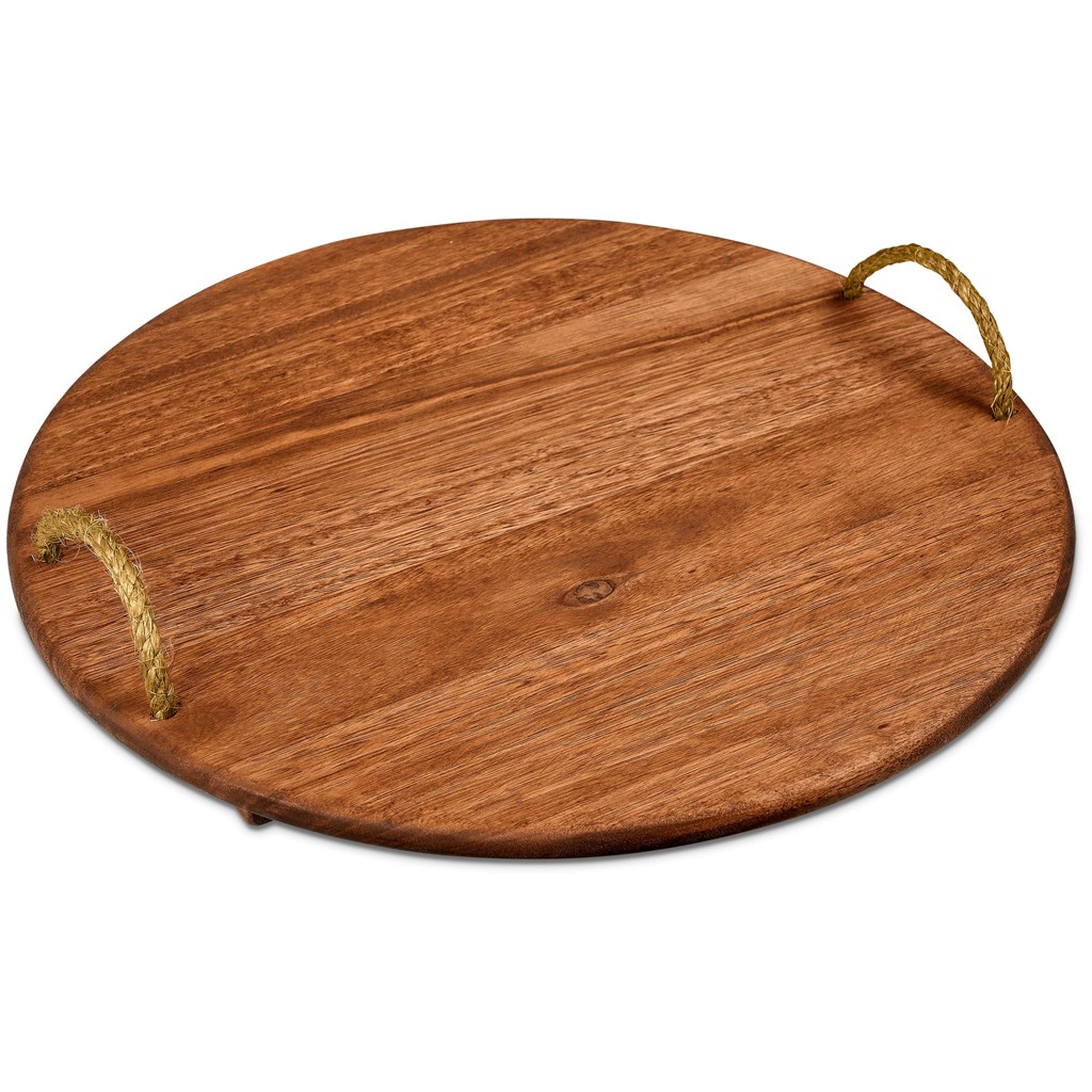 Okiyo Homegrown Large Round Hardwood Food Platter