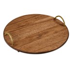 Okiyo Homegrown Large Round Hardwood Food Platter HL-OK-130-B_HL-OK-130-B-01-NO-LOGO