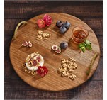 Okiyo Homegrown Large Round Hardwood Food Platter HL-OK-130-B_HL-OK-130-B-LIFESTYLE-NO-LOGO