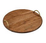 Okiyo Homegrown Large Round Hardwood Food Platter