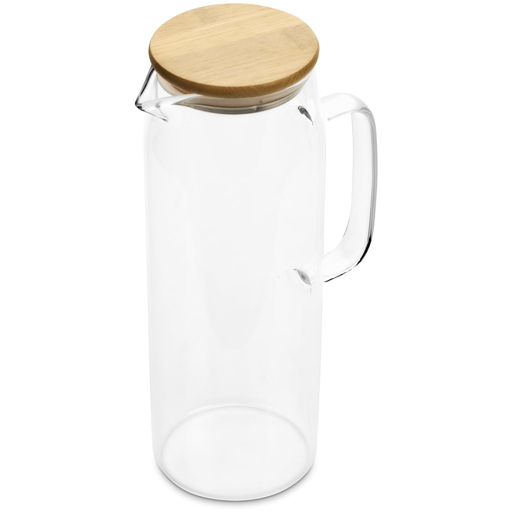 Okiyo Hamana Glass & Bamboo Water Jug - 1.5 Litre