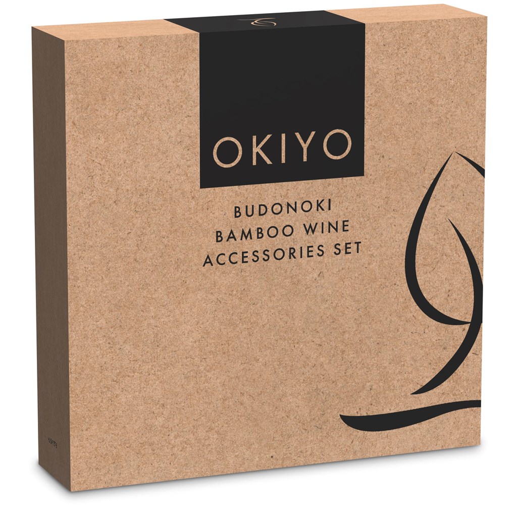 Okiyo Budonoki Bamboo Wine Accessories set