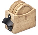 Okiyo Kanpai Bamboo Coaster & Bottle Opener Set HL-OK-141-B_HL-OK-141-B-01-NO-LOGO