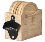 Okiyo Kanpai Bamboo Coaster & Bottle Opener Set HL-OK-141-B_HL-OK-141-B-04-NO-LOGO