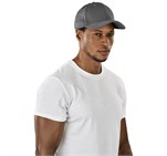 Ace 6 Panel Fitted Cap - White HS-SL-54-C_HS-SL-54-C-GY-MOFR-31-NO-LOGO
