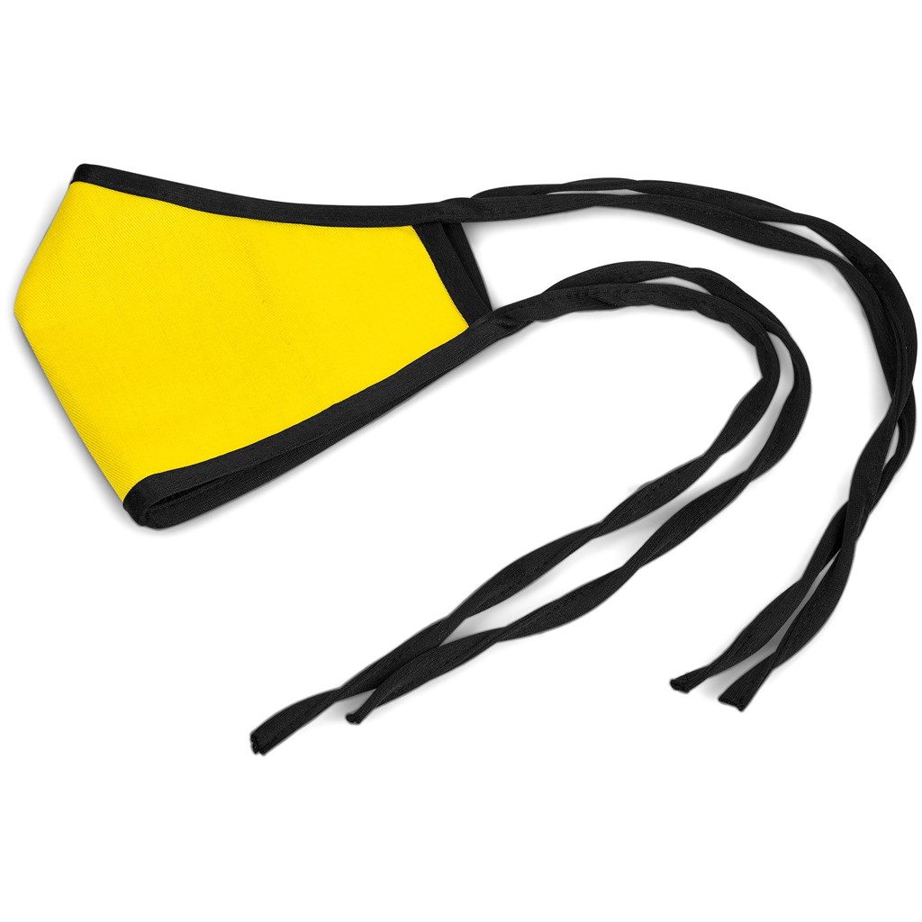Alto Adults Tie-Back Face Mask – Yellow