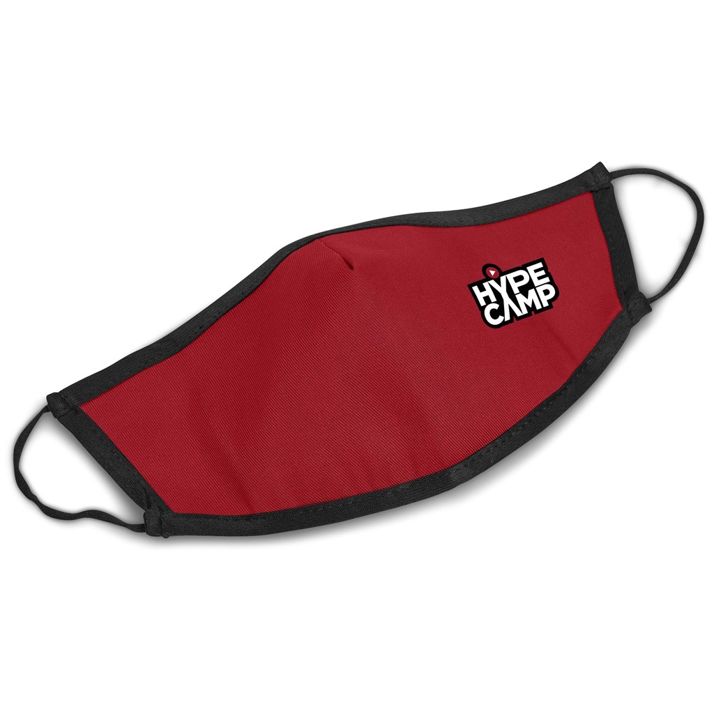 Iona Adults Double-Layer Ear Loop Face Mask - Red