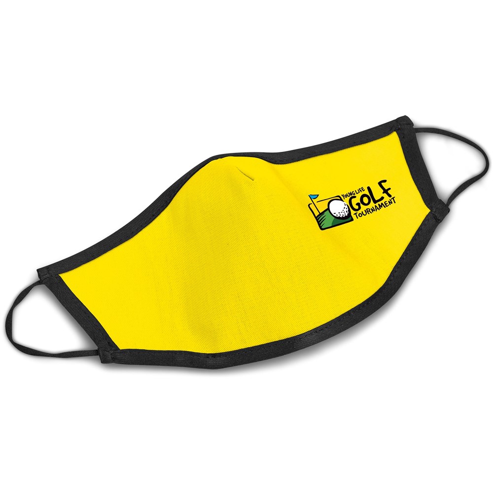 Iona Adults Double-Layer Ear Loop Face Mask - Yellow