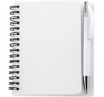 Altitude Plasma A6 Spiral Notebook & Pen Solid White