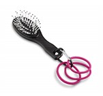 Anastasia Carabiner Brush & Elastic Bands - Pink