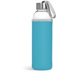 Kooshty Neo Glass Water Bottle - 500ml Cyan