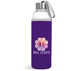 Kooshty Neo Glass Water Bottle - 500ml Purple