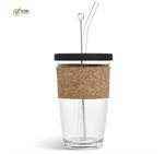 Kooshty Kork Glass Smoothie Kup & Straw - 480ml KOOSH-9015_KOOSH-9015-NO-LOGO