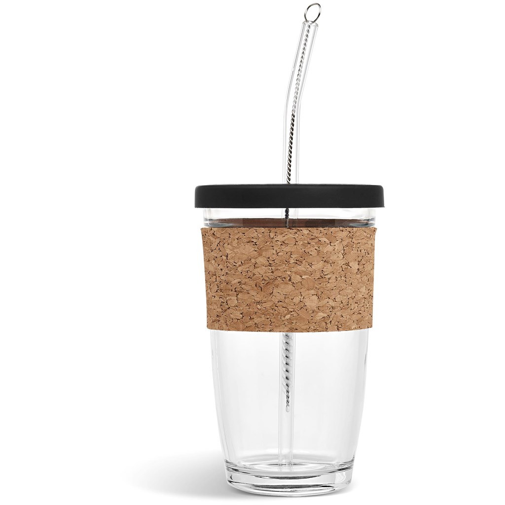 Kooshty Kork Glass Smoothie Kup & Straw - 480ml