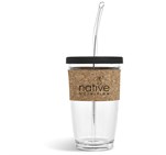 Kooshty Kork Glass Smoothie Kup & Straw - 480ml KOOSH-9015_KOOSH-9015-STRAIGHT-01