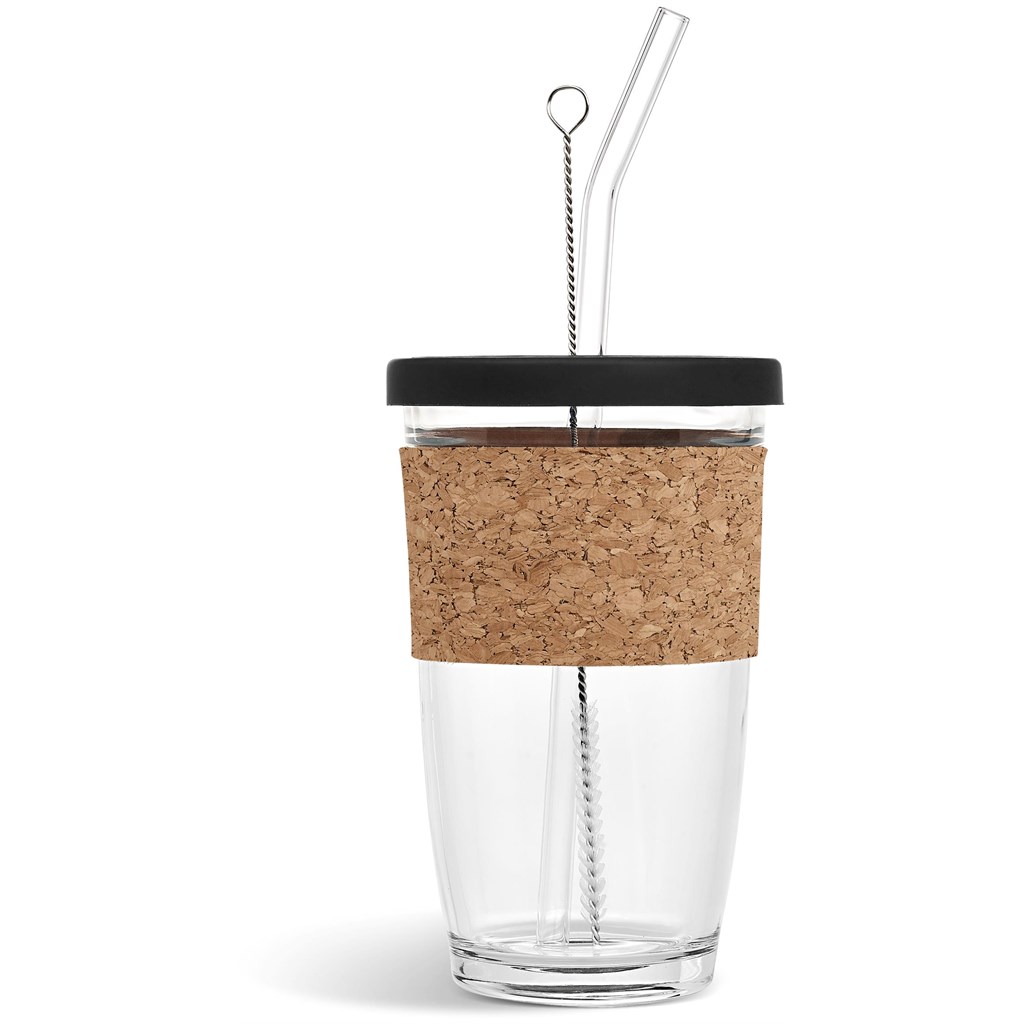 Kooshty Kork Glass Smoothie Kup & Straw - 480ml